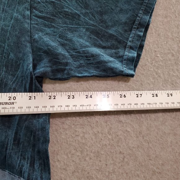 Dolphins Men Shirt Large Blue Acid Wash Cabo San Lucas‎ Mexico Patchwork Tee - Picture 3 of 6